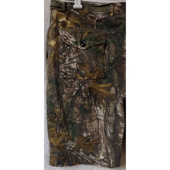 Realtree By Staghorn Creek Mens Sz 40 Camouflage Khaki Chino Shorts 11" Inseam - Picture 6 of 8